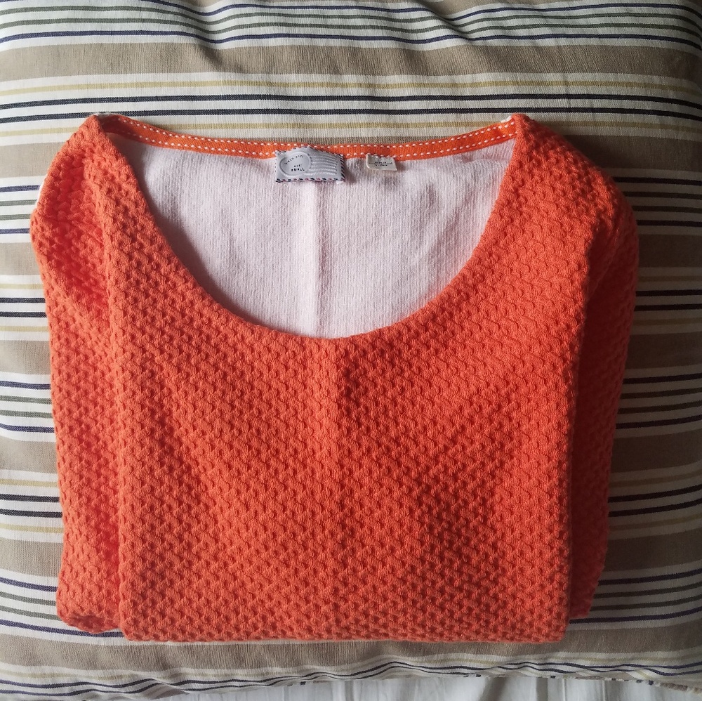 Orange Anthropologie Top